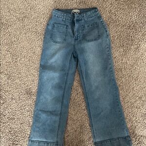 Calvin Klein Flare Wide Leg Blue Jeans